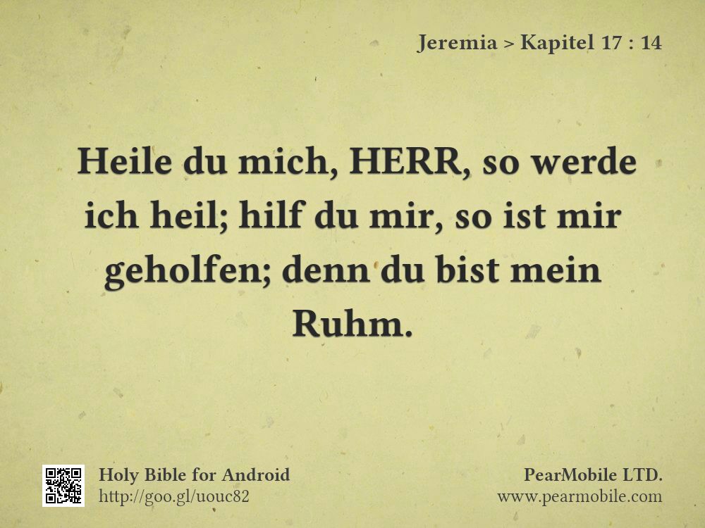 Jeremia, Kapitel 17:14